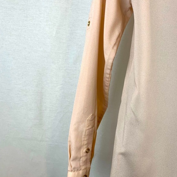 Calvin Klein sheer roll tab button down dress shirt , size L - Picture 6 of 7